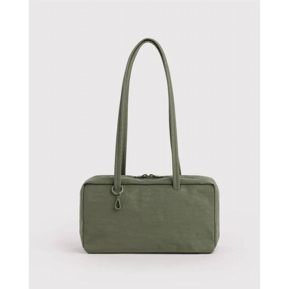 NEW BAGGU women's nylon bowler bag in caper